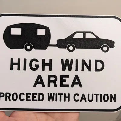 Biển Báo Giao Thông Úc - Khu Vực Gió Mạnh
