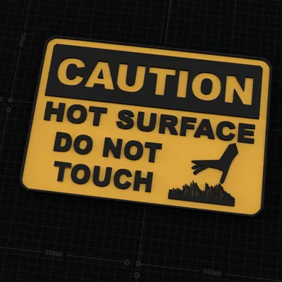 Biển Báo Cảnh Báo Bề Mặt Nóng, Không Chạm Vào