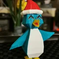 Móc khóa Chim Cánh Cụt Giáng Sinh Happy Low-polygon - Thumbnail 1