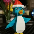 Móc khóa Chim Cánh Cụt Giáng Sinh Happy Low-polygon - Thumbnail 4
