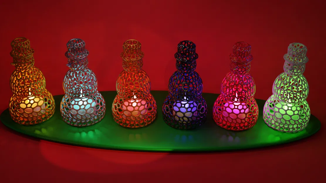 Người Tuyết Voronoi Kiêm Chân Nến LED - Image 1