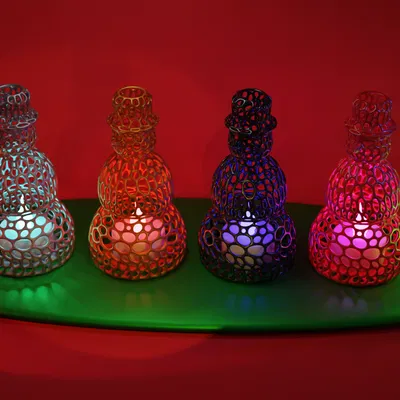 Người Tuyết Voronoi Kiêm Chân Nến LED