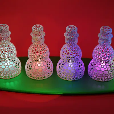 Người Tuyết Voronoi Kiêm Chân Nến LED