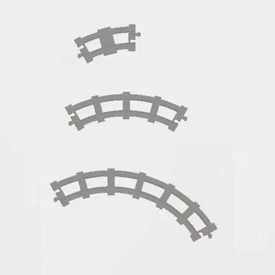 Đường ray Duplo, Ngã tư, Cong, dài thêm