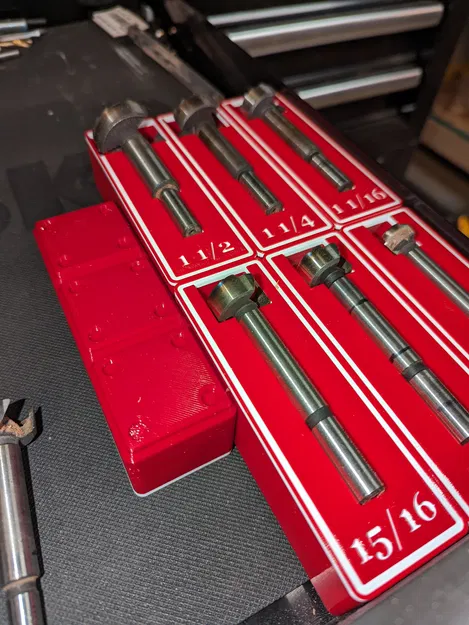 Kệ Giữ Mũi Khoan Forstner Chuẩn SAE Gridfinity Cán 3/8" - Image 2