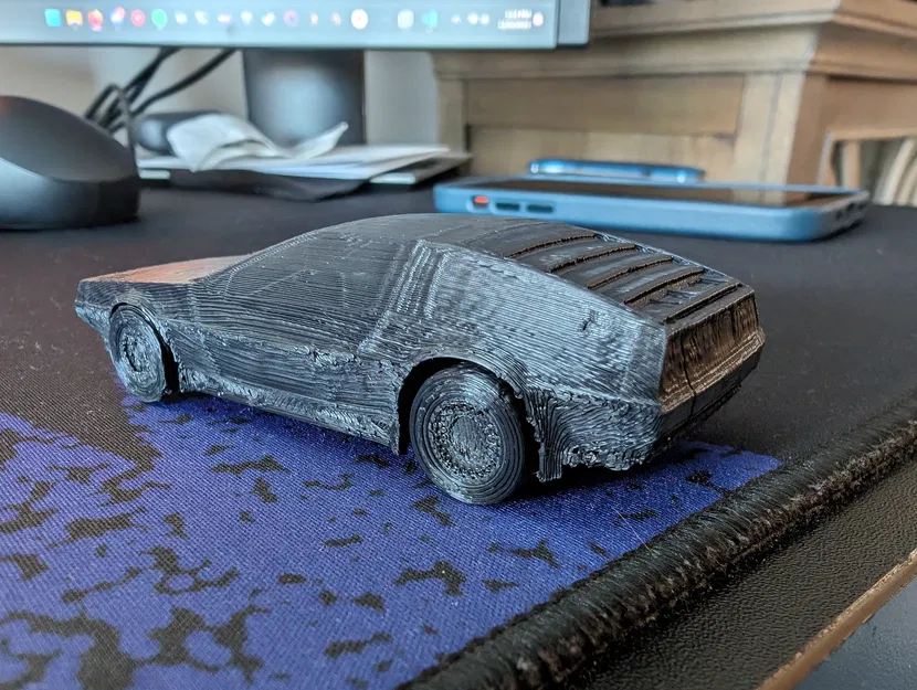 Mô hình Delorean DMC-12 in liền với bánh xe chạy được - Image 1