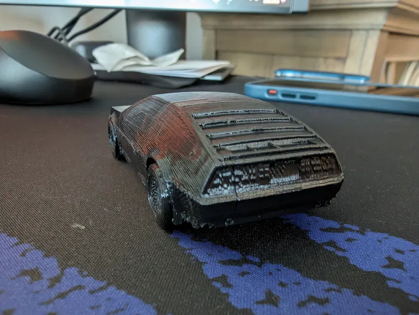 Mô hình Delorean DMC-12 in liền với bánh xe chạy được - Image 4