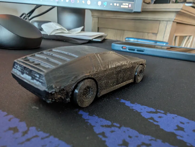 Mô hình Delorean DMC-12 in liền với bánh xe chạy được - Image 5