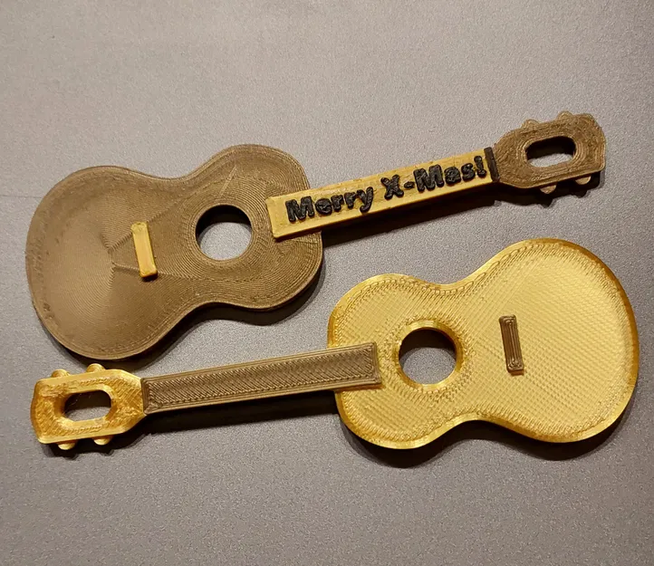 Móc Khóa Trang Trí Giáng Sinh Đàn Ukulele - Image 1