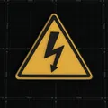 Biển Báo An Toàn Nguy Cơ Điện Giật / Sốc Điện ISO W012 - Thumbnail 1