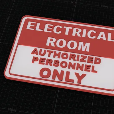 Biển Báo Khu Vực Điện – Chỉ Dành Cho Nhân Viên Được Ủy Quyền