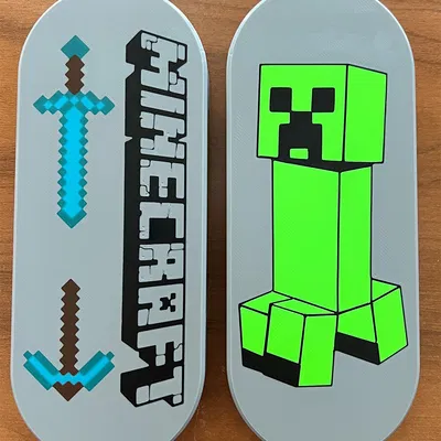 Hộp Bút Minecraft Kiểu Cửa Cuốn
