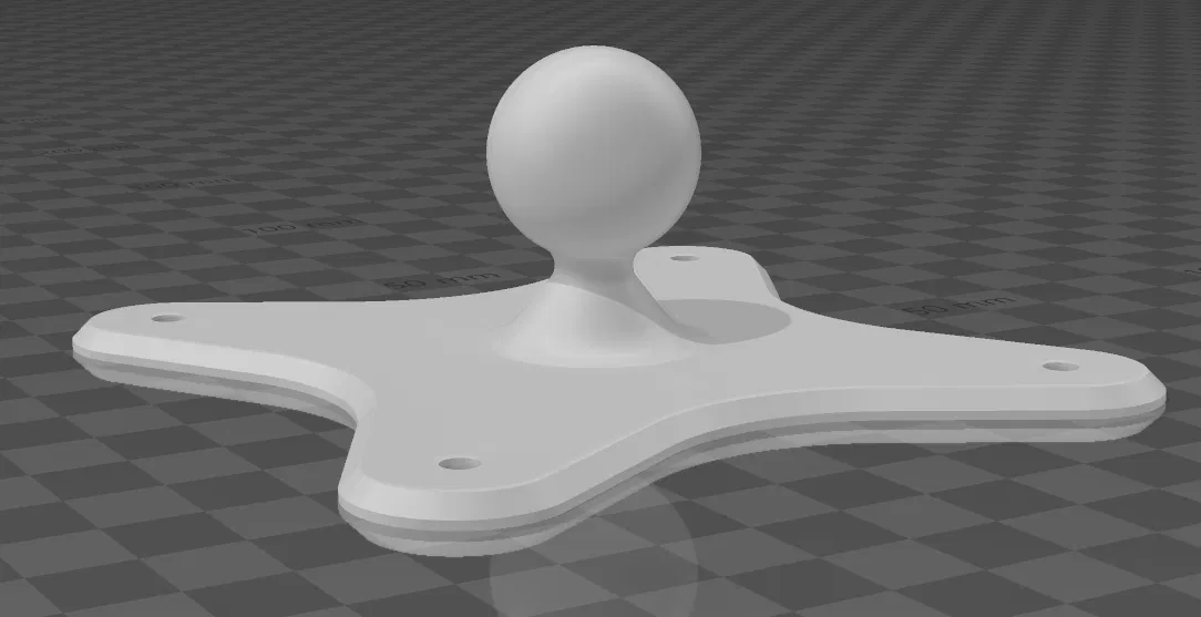 Đế VESA 75 với Cục Bi 1 inch - Image 1