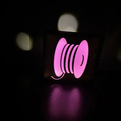 Hộp Đèn Logo Cuộn Dây Tóc 3D