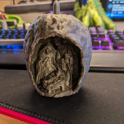 Mô Hình Chúa Giáng Sinh Hình Quả Sồi Trang Trí Có Lỗ LED