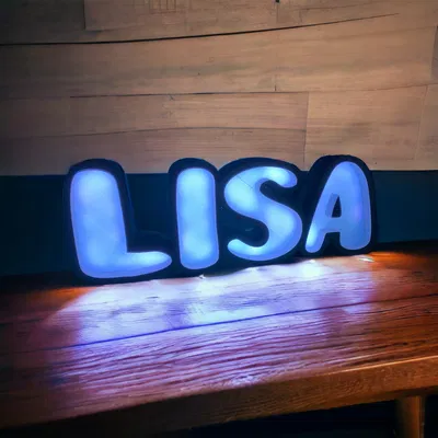 Đèn Tên LED LISA - In 3D Chữ Cái Theo Yêu Cầu