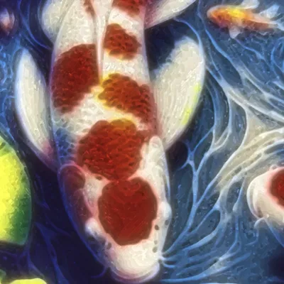 Litophane Cá Koi và Sen (Chỉ cho bộ AMS hoặc MMU)