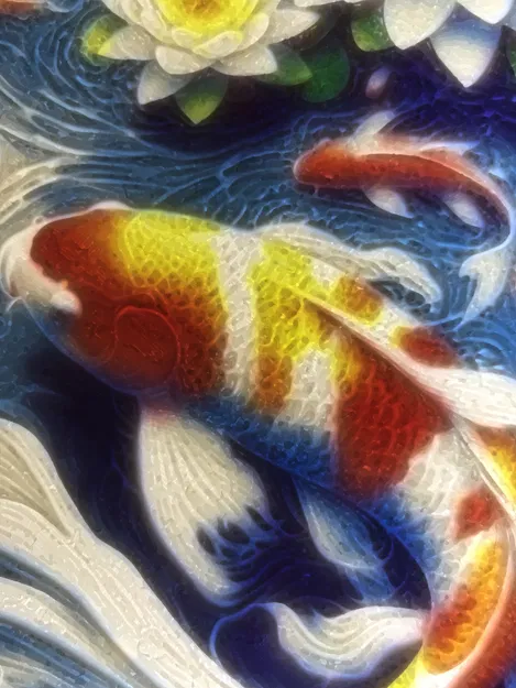 Litophane Cá Koi và Sen (Chỉ cho bộ AMS hoặc MMU) - Image 5