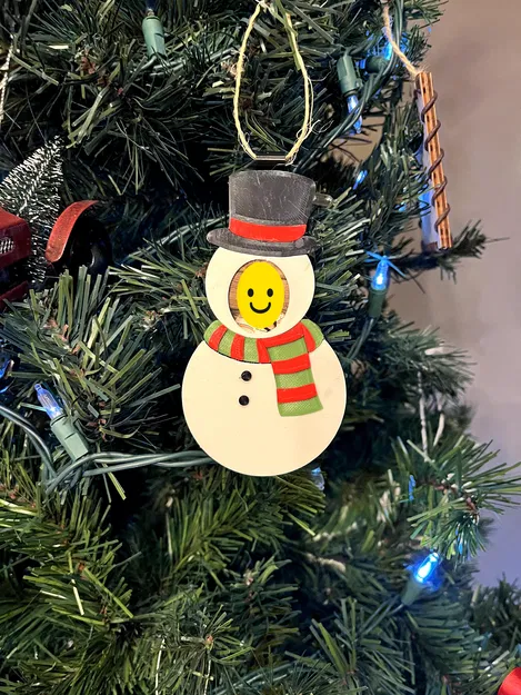 Móc Trang Trí Giáng Sinh Người Tuyết Chèn Ảnh - Image 1