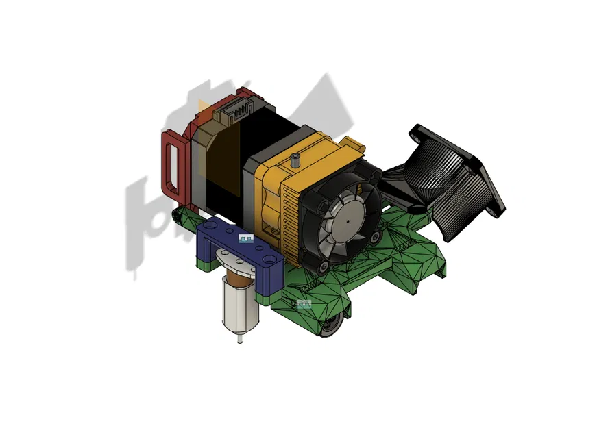 Bộ phận đầu đùn MK8 và giá đỡ trục X BLTouch cho Reprap i2 - Image 1