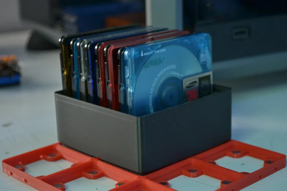 Khung Gridfinity 2x2 MiniDisk (chứa 9 đĩa mini) - Image 1