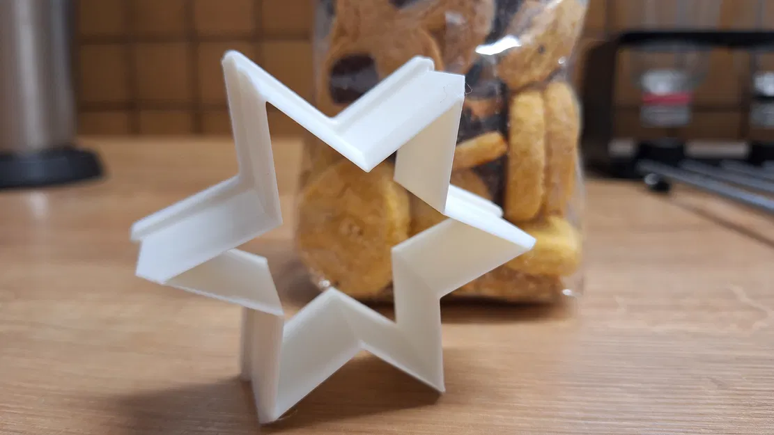 Khuôn Cắt Bánh Ngôi Sao 6 Cánh (In Cái Là Dùng Được Ngay) - Image 1