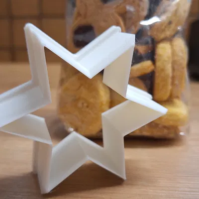 Khuôn Cắt Bánh Ngôi Sao 6 Cánh (In Cái Là Dùng Được Ngay)