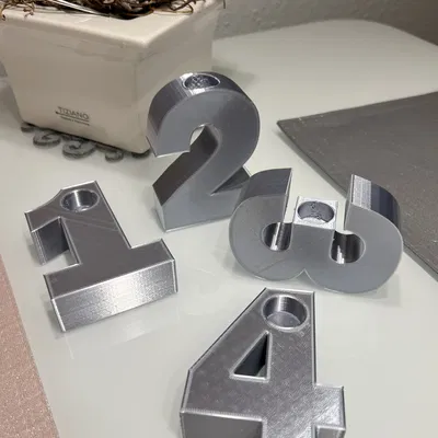 Chân Nến Số Mùa Vọng - Số Một Hai Ba Bốn - Giáng Sinh - Đồ Trang Trí