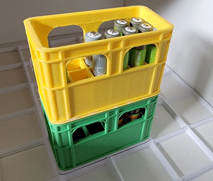 Hộp Đựng Pin Xếp Chồng Kiểu Thùng Bia Cho Gridfinity - Image 1