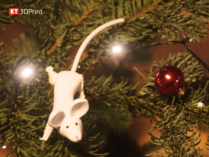 Chú chuột nhỏ 2 - Đồ trang trí Giáng sinh, in dễ dàng - Image 1