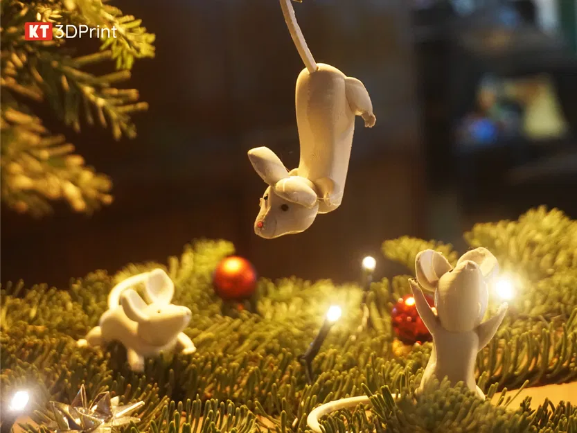 Chú chuột nhỏ 2 - Đồ trang trí Giáng sinh, in dễ dàng - Image 6