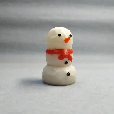 Móc khóa và đồ trang trí người tuyết hình khối low poly