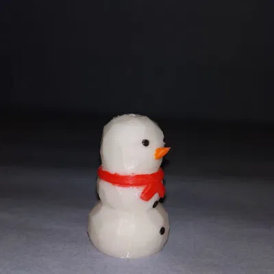 Móc khóa và đồ trang trí người tuyết hình khối low poly