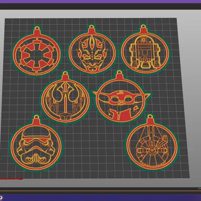 Mô Hình 3D Đồ Trang Trí Giáng Sinh Star Wars
