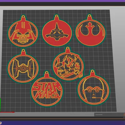 Mô Hình 3D Đồ Trang Trí Giáng Sinh Star Wars