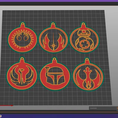 Mô Hình 3D Đồ Trang Trí Giáng Sinh Star Wars