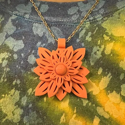 Mặt dây chuyền Hoa tùy chỉnh và xoay được