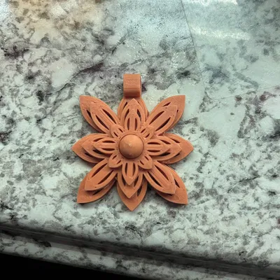 Mặt dây chuyền Hoa tùy chỉnh và xoay được