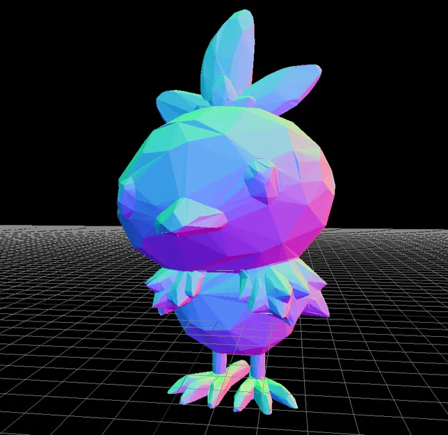 Mô hình Torchic Pokemon Phong Cách Low Poly - Image 1