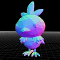 Mô hình Torchic Pokemon Phong Cách Low Poly - Thumbnail 1