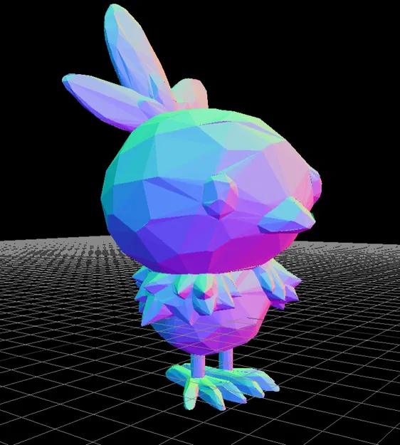 Mô hình Torchic Pokemon Phong Cách Low Poly - Image 2