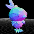 Mô hình Torchic Pokemon Phong Cách Low Poly - Thumbnail 2