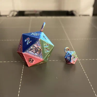 Mặt Dây Chuyền và Bông Tai Hình D20