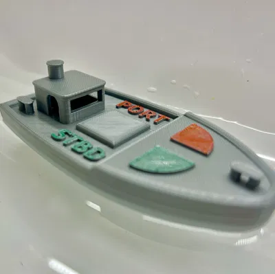 Thuyền Tắm/Để Bàn có Minh Họa Mạn Phải và Mạn Trái