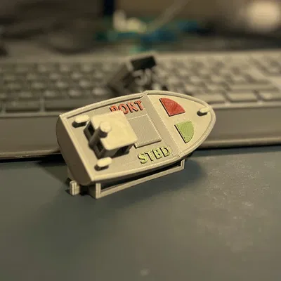 Thuyền Tắm/Để Bàn có Minh Họa Mạn Phải và Mạn Trái