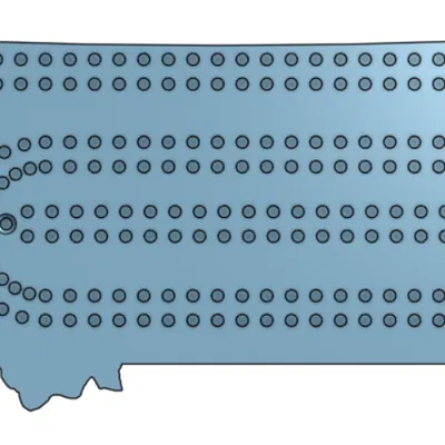 Bàn Cờ Cribbage Hình Bang Montana