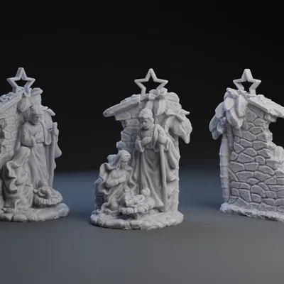 Móc Treo Trang Trí Cảnh Chúa Hài Đồng Có Sao