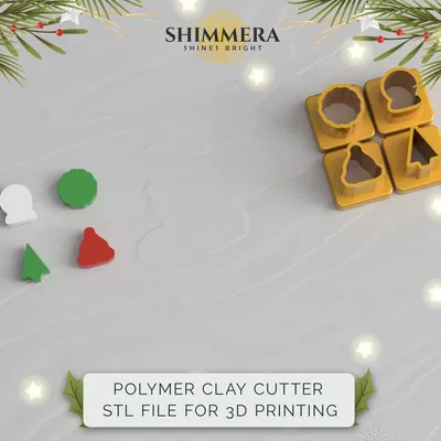 Khuôn Cắt Đất Sét Polymer Mini Mùa Giáng Sinh