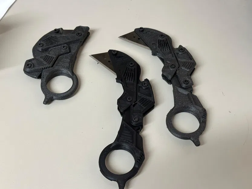 Dao karambit đa năng có thể gấp lại, bấm mở kêu - Image 2