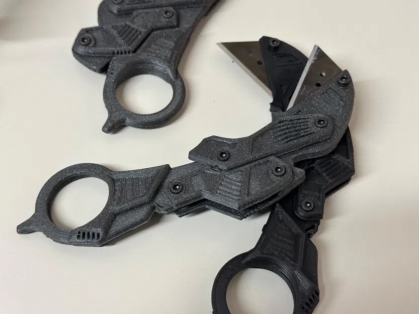 Dao karambit đa năng có thể gấp lại, bấm mở kêu - Image 3